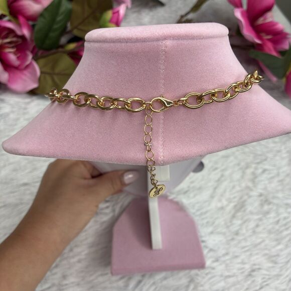 Plunder Gold Tone Purple Beaded Tan Floral Crystal Statement Necklace Women’s - Picture 10 of 10